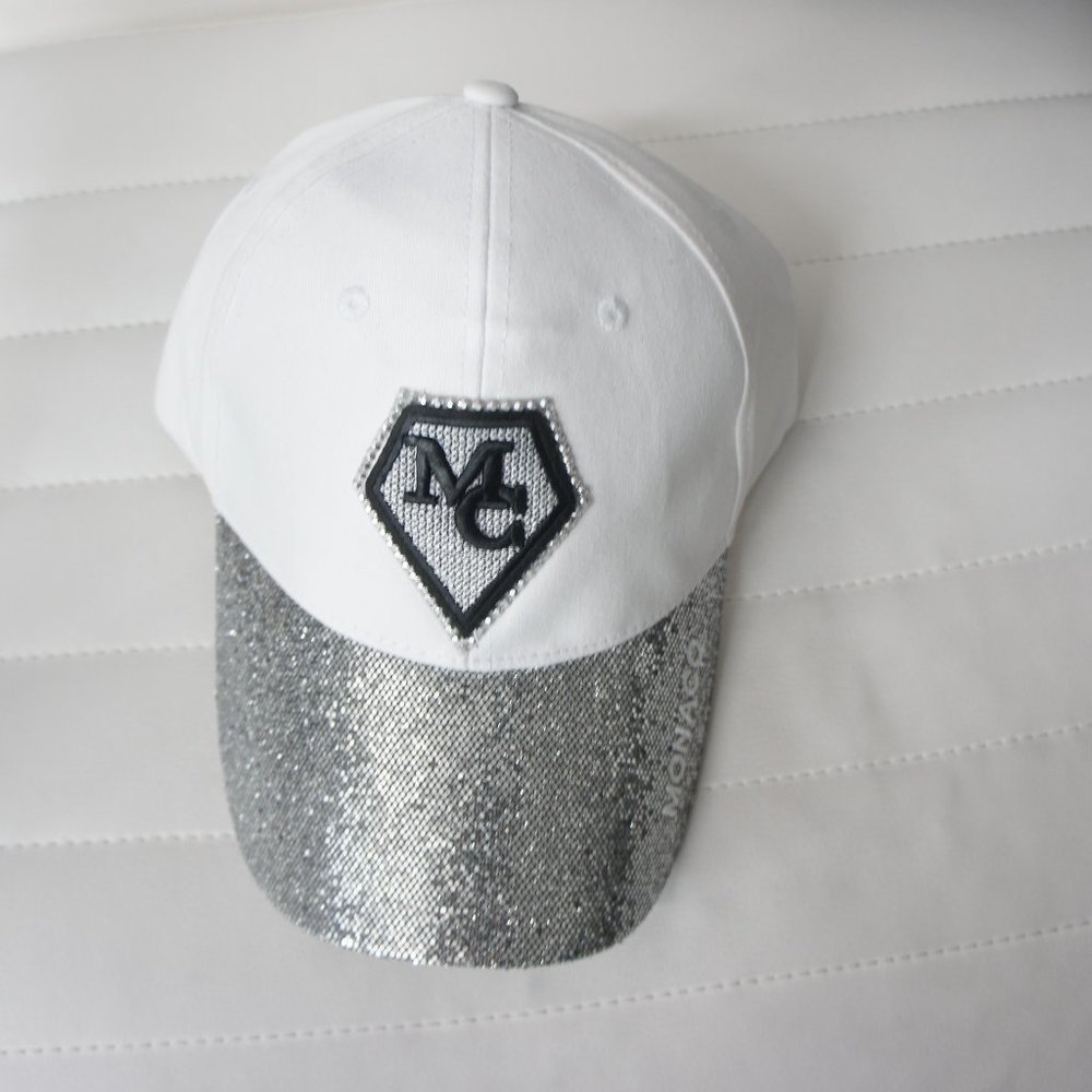 Monaco white embellished hat